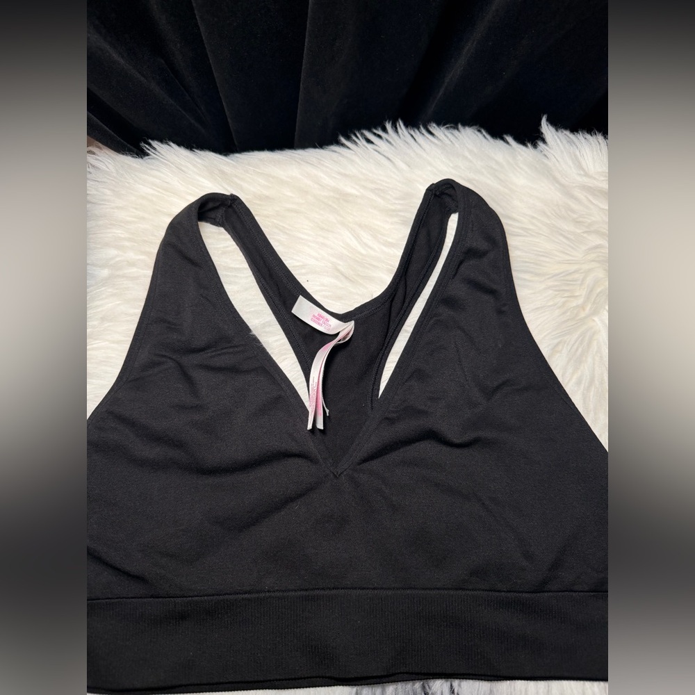 Victorias Secret Pink Black Women's Sports Bra - Picture 2 of 9